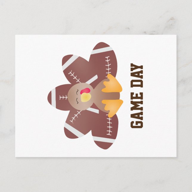Carte Postale Jour de jeu Football Turquie Plumes Brown (Devant)