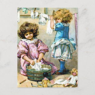 Carte Postale Jour de la lessive
