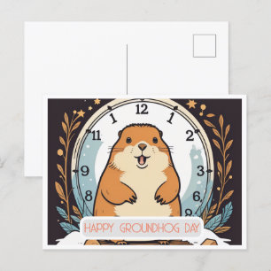 Carte Postale Jour de la marmotte : une célébration du printemps