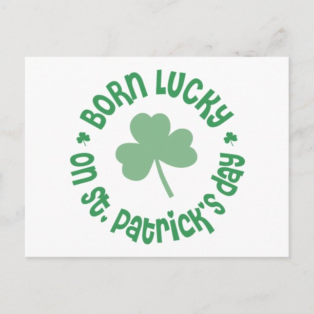 Carte Postale Jour de la Saint Patrick Anniversaire (Devant)