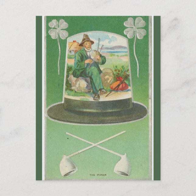 Carte Postale Jour de la Saint Patrick vintage irlandais de Bagp (Devant)