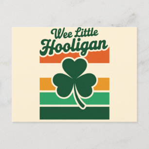 Carte Postale Jour de la Saint Patrick Wee Little Hooligan Drôle