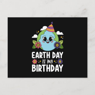 Carte Postale Jour de la Terre est mon anniversaire drôle planèt