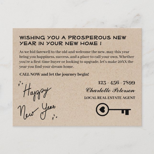 Carte Postale Jour de l'année dans l'immobilier moderne (Devant)