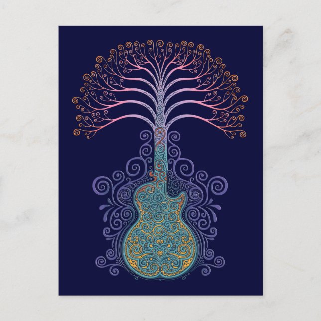 Carte Postale Jour de l'Arbre à Guitare (Devant)