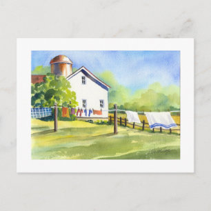 Carte Postale Jour de lavage du pays