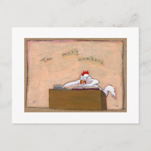 Carte Postale Jour de l'impôt - Comptable numéros de poule amusa