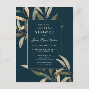 Carte Postale Jour de mariage   Feuilles d'hiver