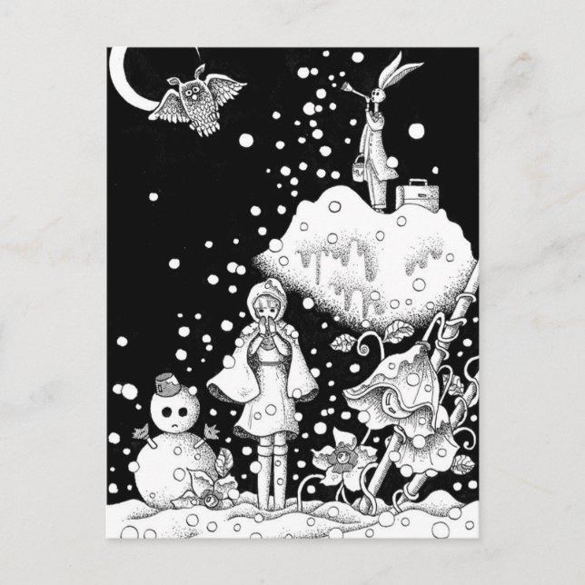 Carte Postale Jour de neige (Devant)