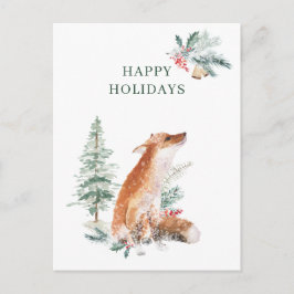 Carte Postale Jour de Noël de la Renard Woodland