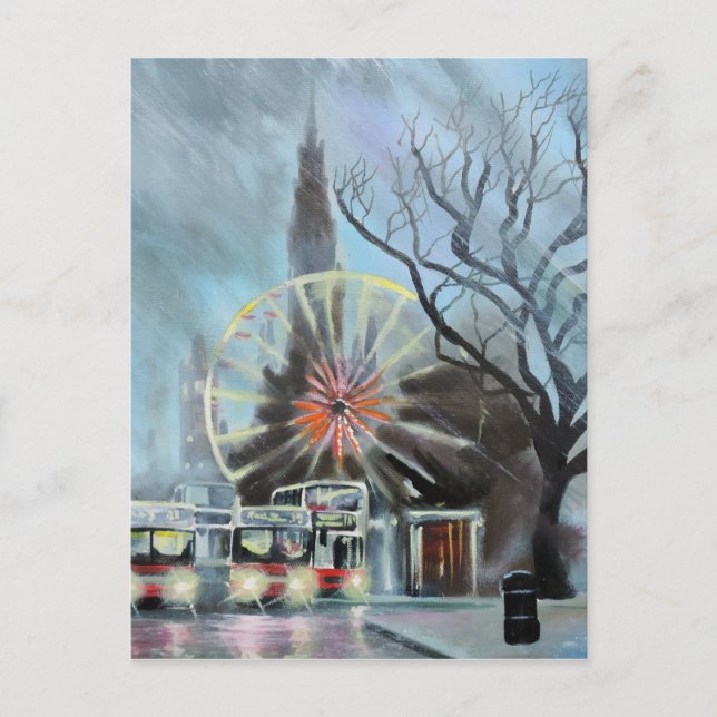 Carte Postale Jour de pluie à Édimbourg (Devant)