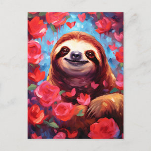Carte Postale Jour de Sloth Valentines