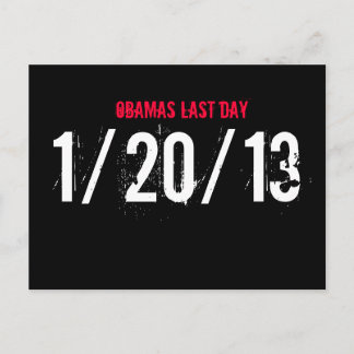 CARTE POSTALE JOUR DERNIER OBAMAS, 20/01/13