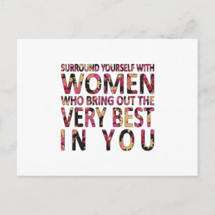 Carte Postale Jour des femmes Puissance féminine Femme Féminisme