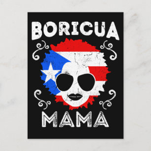Carte Postale Jour des mères du drapeau de Porto Rico Boricua Ma