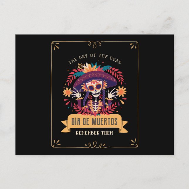 Carte Postale Jour des morts de Dia de muertos (Devant)