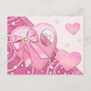 Carte Postale Jour des Valentines du coeur au coeur