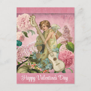 Carte Postale Jour des Valentines vintages Victoriennes Cupidon 
