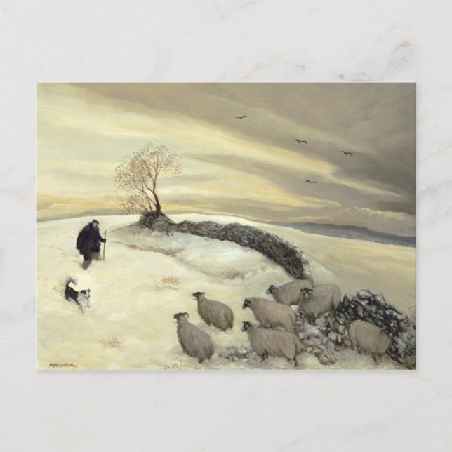 Carte Postale Jour d'hiver noir (Devant)