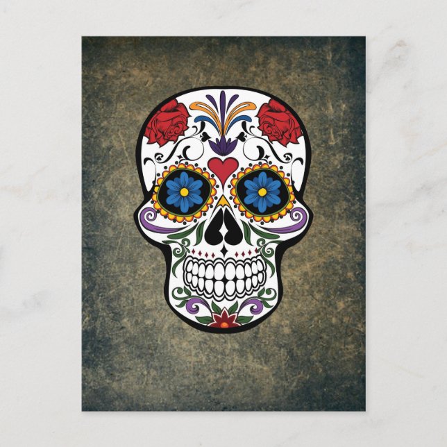 Carte Postale Jour du crâne mort Día de Muertos Mexique (Devant)