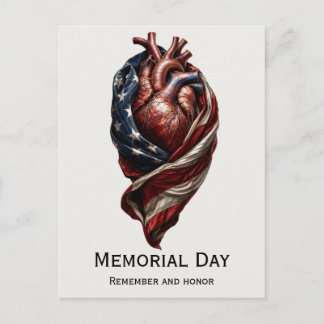 Carte Postale Jour du Souvenir : Hommage au cœur américain