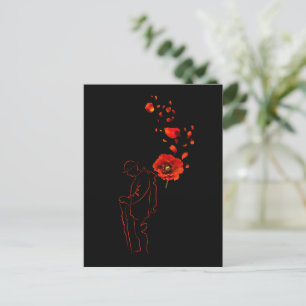 Carte Postale Jour du Souvenir Le pavot rouge du Canada de peur 