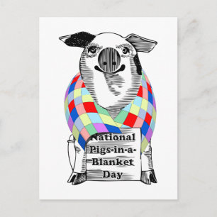 Carte Postale Jour national des cochons en une journée