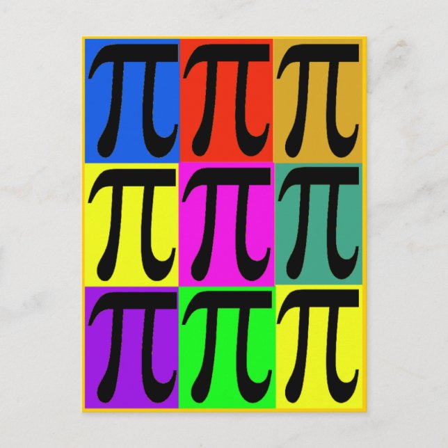 Carte Postale Jour Pi cadeaux POPART (Devant)