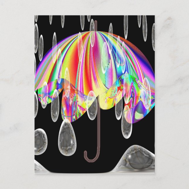 Carte Postale Jour pluvieux au zoo (Devant)