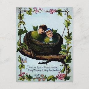 Carte Postale Jour vintage des Valentines