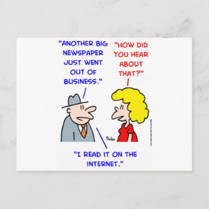 Carte Postale journaux mourir internet