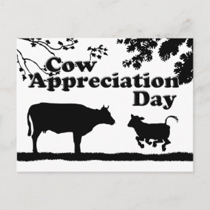 Carte Postale Journée d'appréciation des vaches