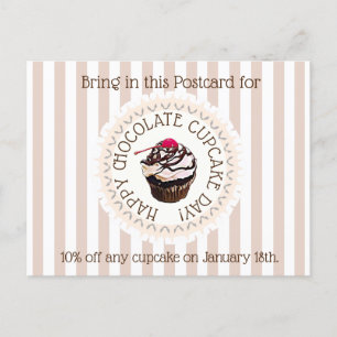 Carte Postale Journée de la Cupcake au chocolat 18 octobre Coupo