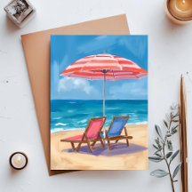 Journée de plage à Cape Cod | Océan aquarelle MA