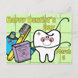 Carte Postale Journée des dentistes 6 mars