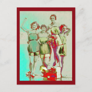 Carte Postale Journée des filles rétros à la plage