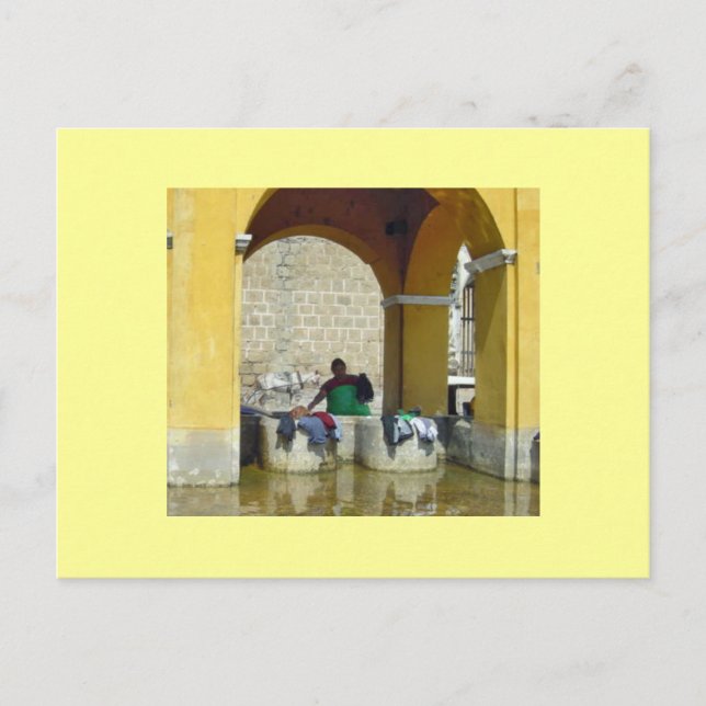 Carte Postale Journée du lavage à Antigua (Devant)