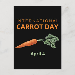 Carte Postale Journée internationale de la carotte 4 avril
