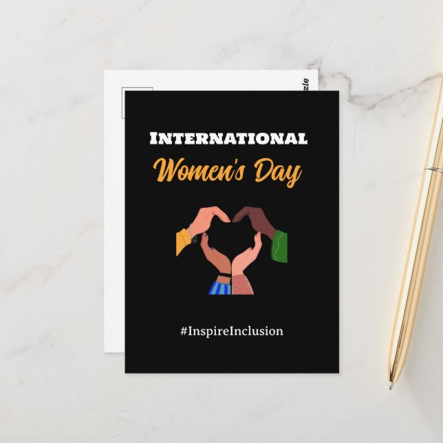 Carte Postale Journée internationale de la femme 2025 inclusion  (Devant/Arrière en situation)
