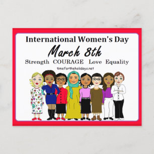 Carte Postale Journée internationale de la femme 8 mars