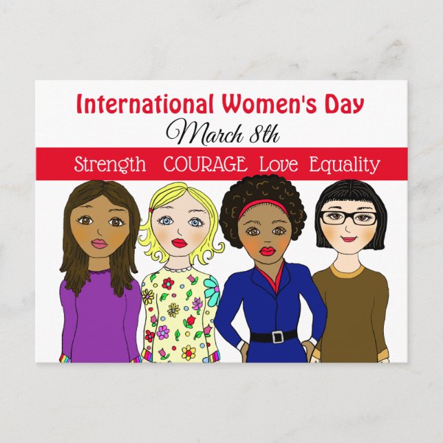 Carte Postale Journée internationale de la femme 8 mars (Devant)