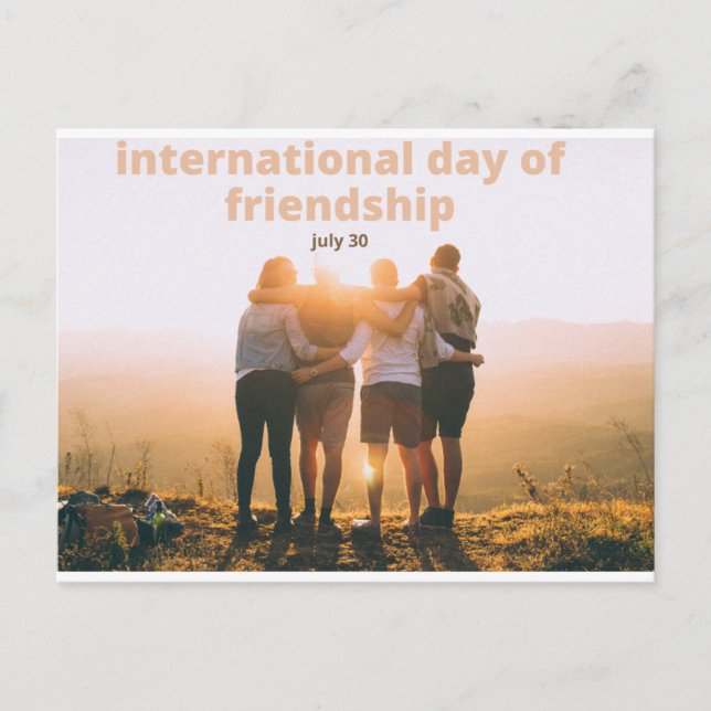 Carte Postale journée internationale de l'amitié (Devant)