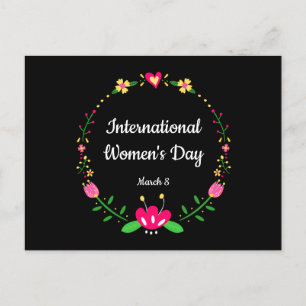Carte Postale Journée internationale des femmes florales