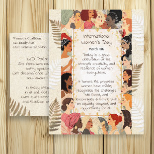 Carte Postale Journée internationale des femmes Poème pour les