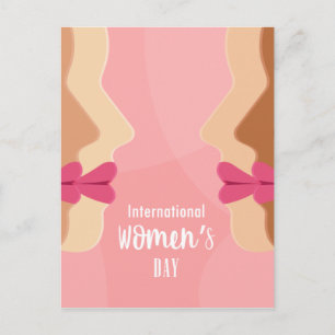 Carte Postale journée internationale des femmes rose