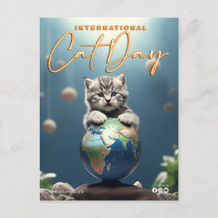 Carte Postale Journée internationale du chat