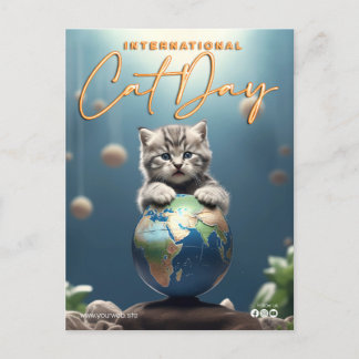 Carte Postale Journée internationale du chat