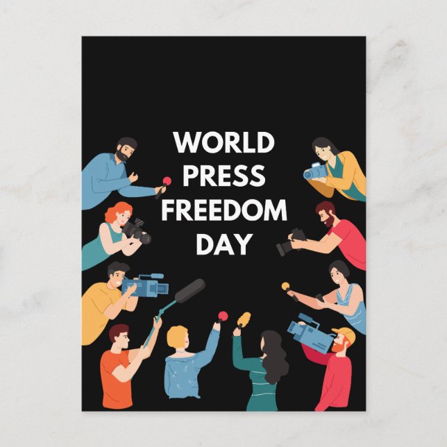 Carte Postale Journée mondiale de la liberté de la presse (Devant)