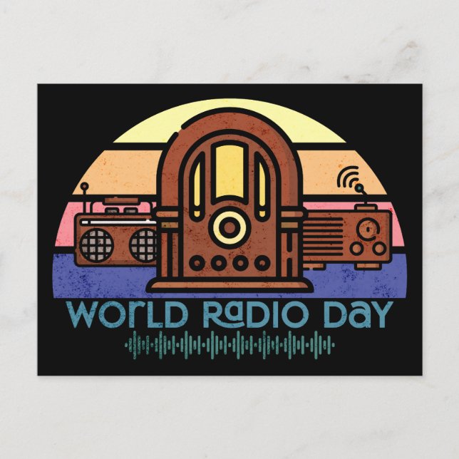 Carte Postale Journée mondiale de la radio (Devant)