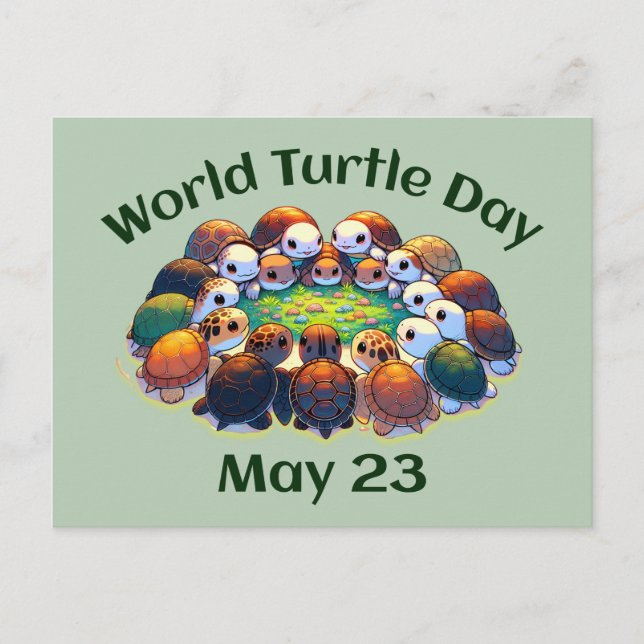Carte Postale Journée mondiale de la tortue (Devant)